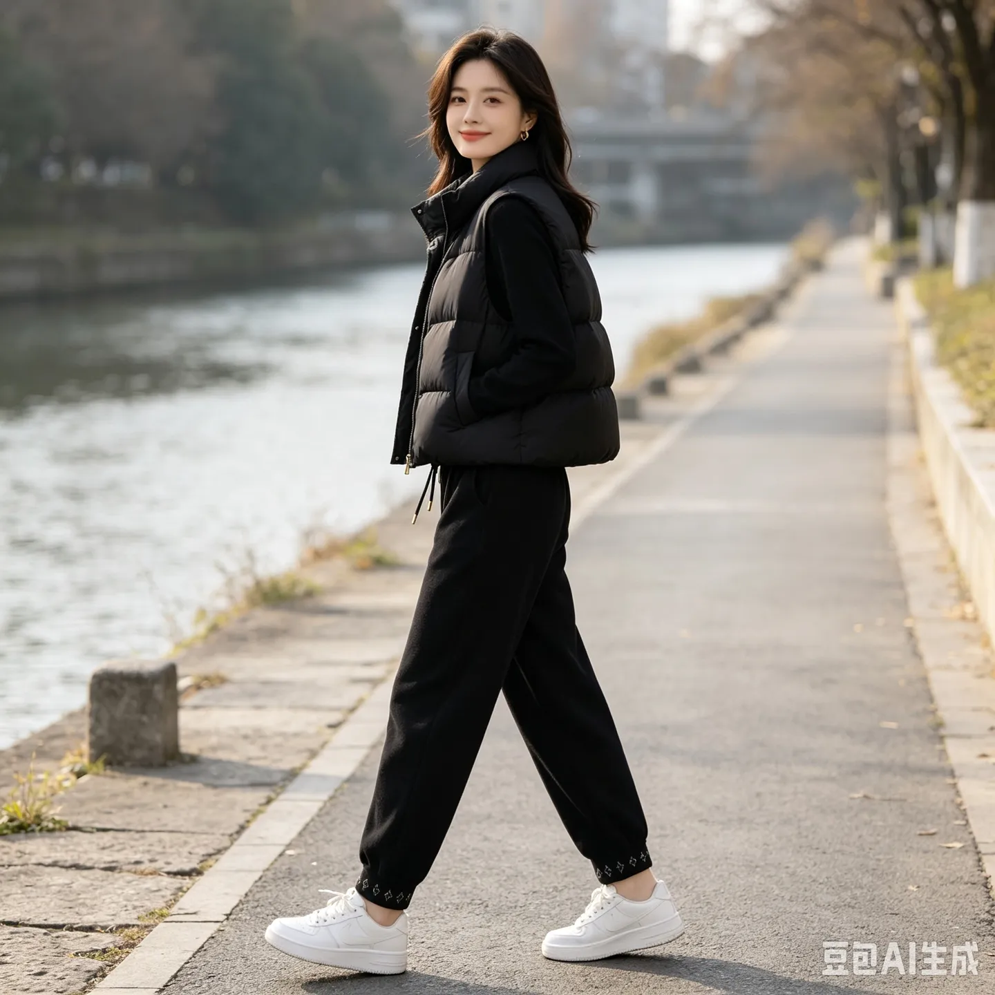 Louis Vuitton/Louis Vuitton jacquard threaded woolen legged trousers